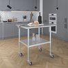 Amgood 30x36 Rolling Prep Table with Stainless Steel Top AMG WT-3036-WHEELS